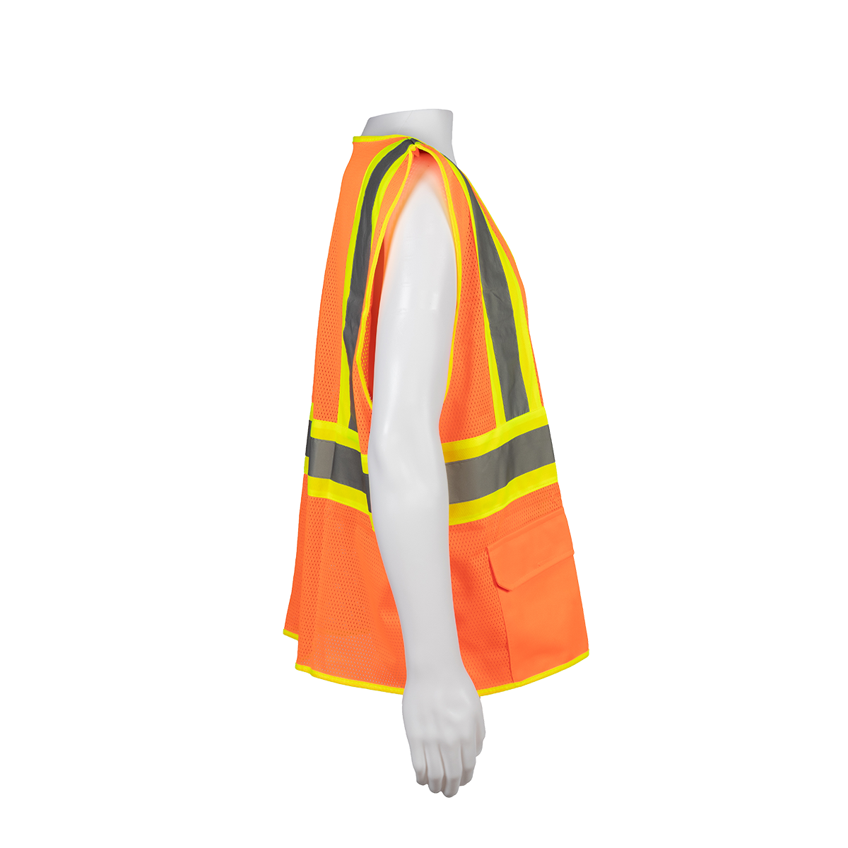 Petra Roc OVM2-CB1 ANSI Class 2 Two-Tone DOT Safety Vest, Mesh - Orange