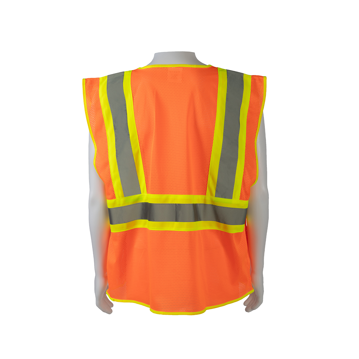 Petra Roc OVM2-CB1 ANSI Class 2 Two-Tone DOT Safety Vest, Mesh - Orange