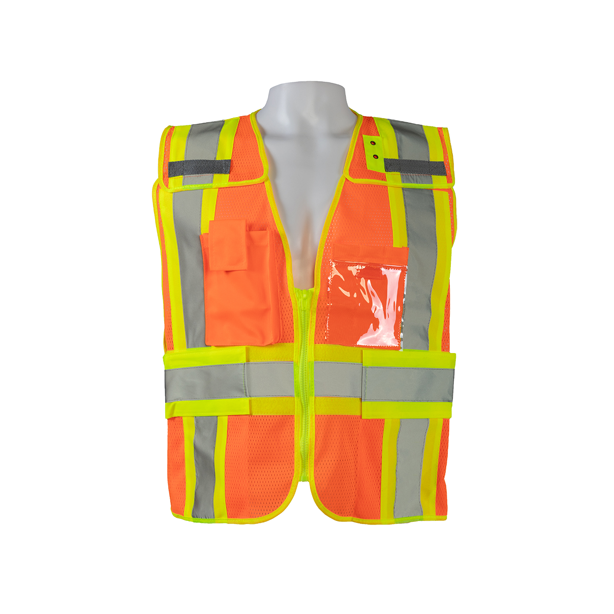 Petra Roc OVM2-PSV ANSI Class 2 Two-Tone Expandable Breakaway Public Safety Vest, Mesh - Orange/Lime
