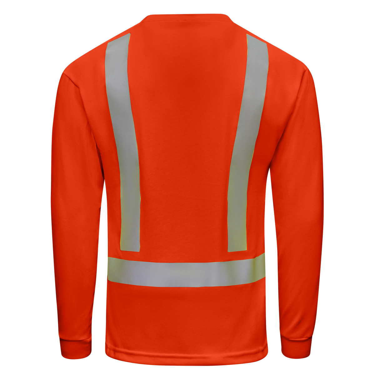 SK17OV Hi-Vis Long Sleeve Pocket T-Shirt - Type R Class 2 - Orange 2