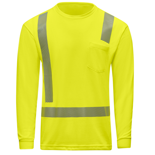 SK29HV Hi-Vis Breathable Long Sleeve Pocket T-Shirt - Type R Class 2
