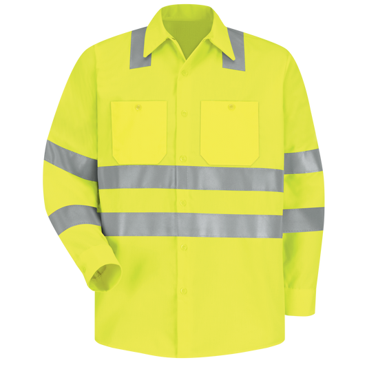 SS14AB Hi-Vis Long Sleeve Work Shirt - Type R Class 3