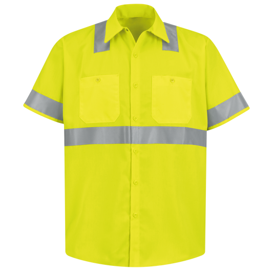 SS24HV Hi-Vis Yellow Short Sleeve Work Shirt - Type R Class 2