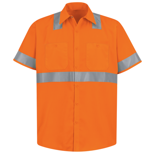 SS24O2 Hi-Vis Orange Short Sleeve Work Shirt - Type R Class 2