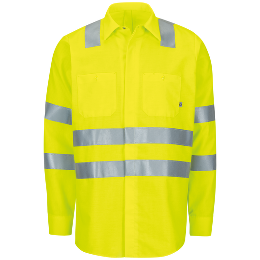 SX14AB Long Sleeve Hi-Vis Ripstop Work Shirt with MIMIX + OilBlok - Type R Class 3