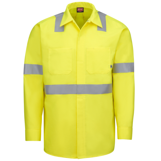 SX14HV Long Sleeve Hi-Vis Ripstop Work Shirt with MIMIX + OilBlok - Type R Class 2