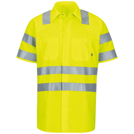 SX24AB Short Sleeve Hi-Vis Ripstop Work Shirt with MIMIX + OilBlok - Type R Class 3