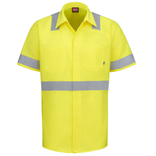 SX24HV Short Sleeve Hi-Vis Ripstop Work Shirt with MIMIX + OilBlok - Type R Class 2
