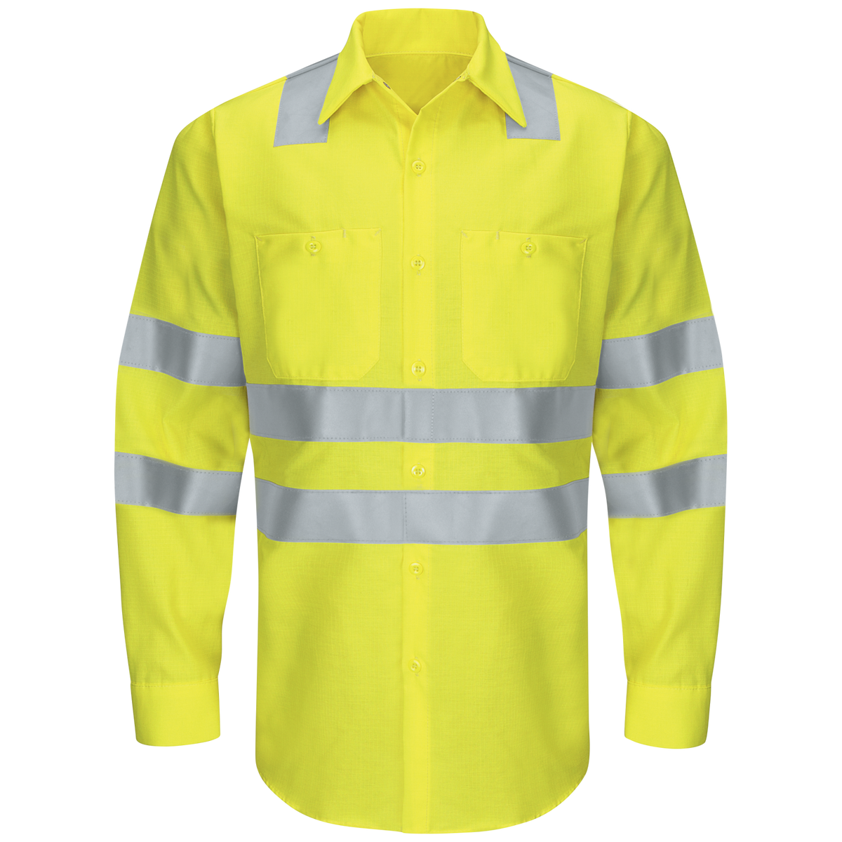 SY14AB Hi-Vis Long Sleeve Ripstop Work Shirt - Type R Class 3