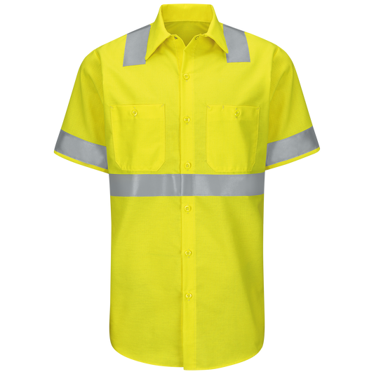 SY24HV Hi-Vis Short Sleeve Ripstop Work Shirt - Type R Class 2
