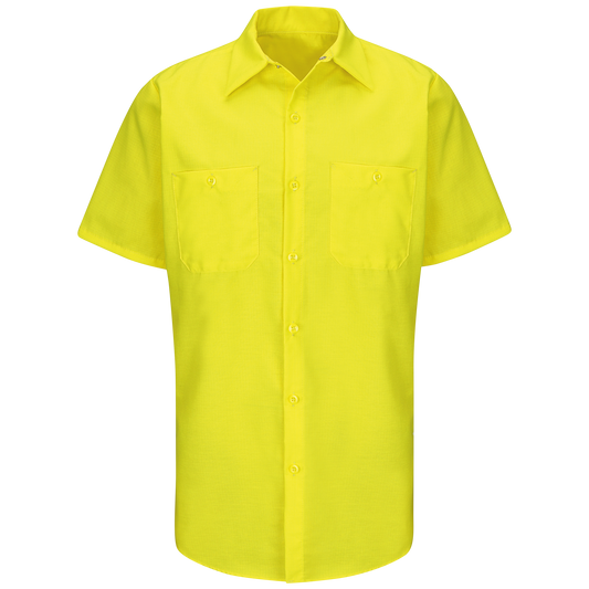 SY24YE Short Sleeve Enhanced Visibility Ripstop Work Shirt