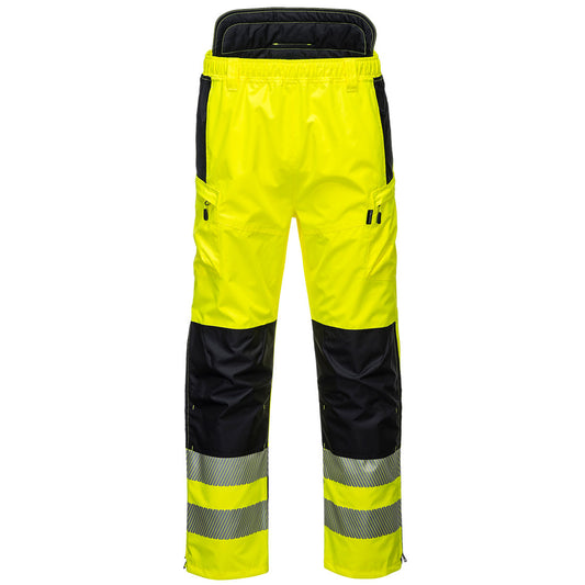 Portwest PW342 PW3 Hi-Vis Extreme Rain Pants - Yellow/Black, front