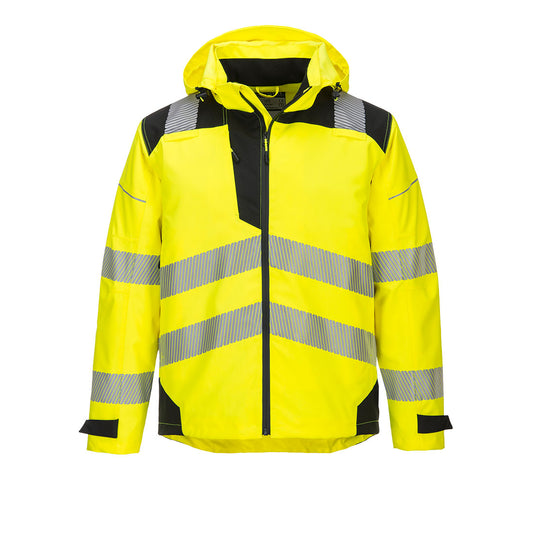 Portwest PW360 PW3 Hi-Vis Extreme Rain Jacket - Yellow/Black, front