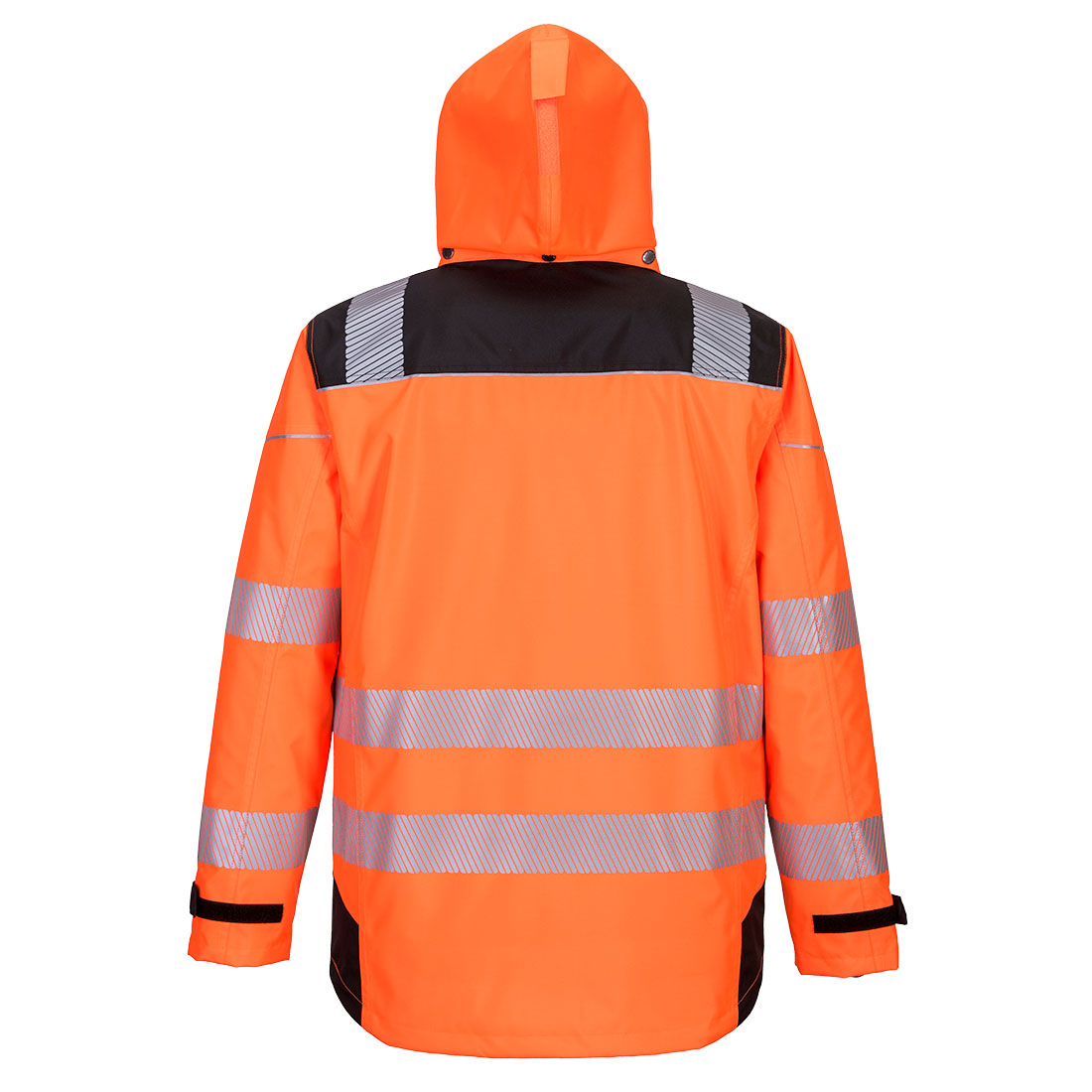 Portwest PW365 PW3 Hi-Vis 3-in-1 Jacket - Orange/Black, back