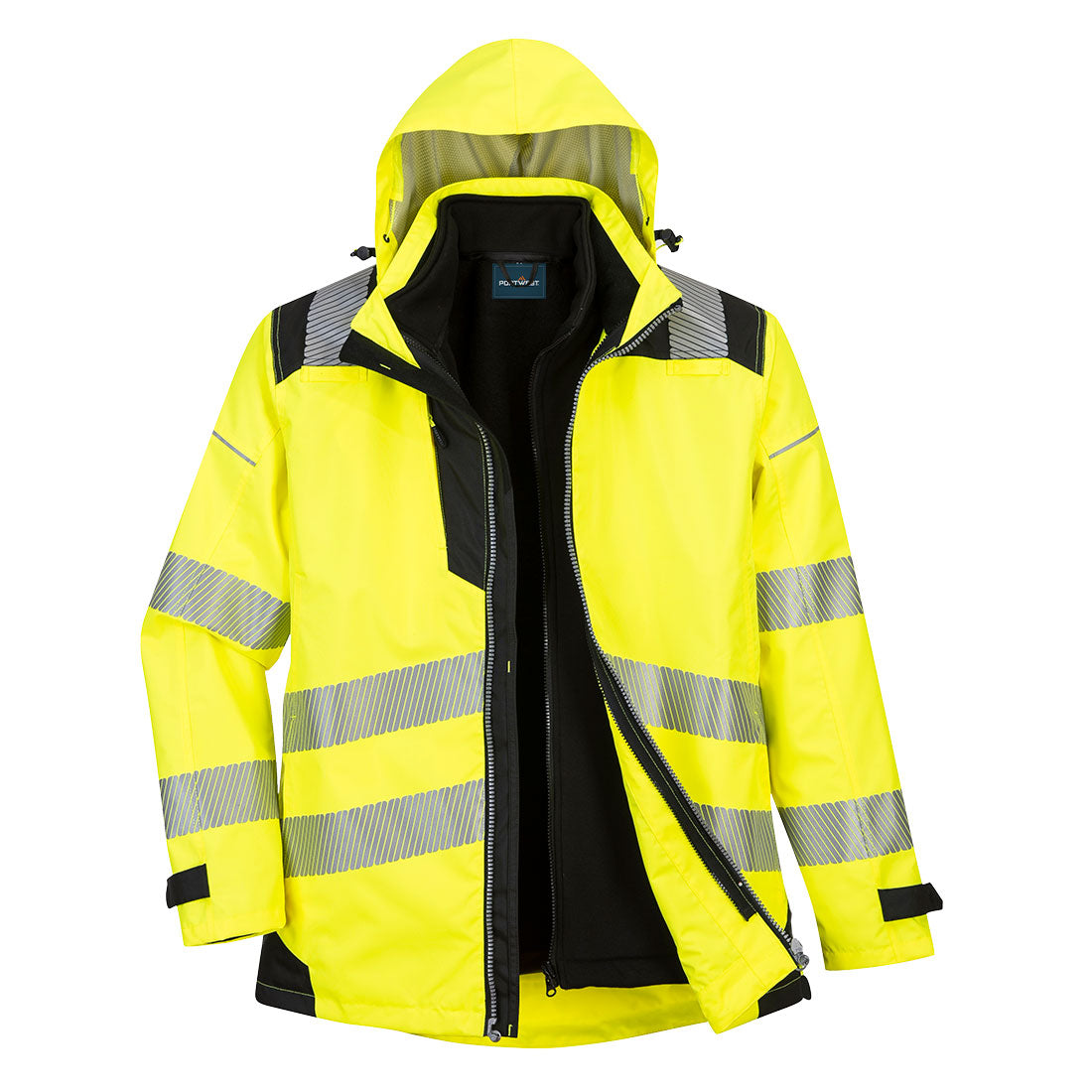 Portwest PW365 PW3 Hi-Vis 3-in-1 Jacket - Yellow/Black