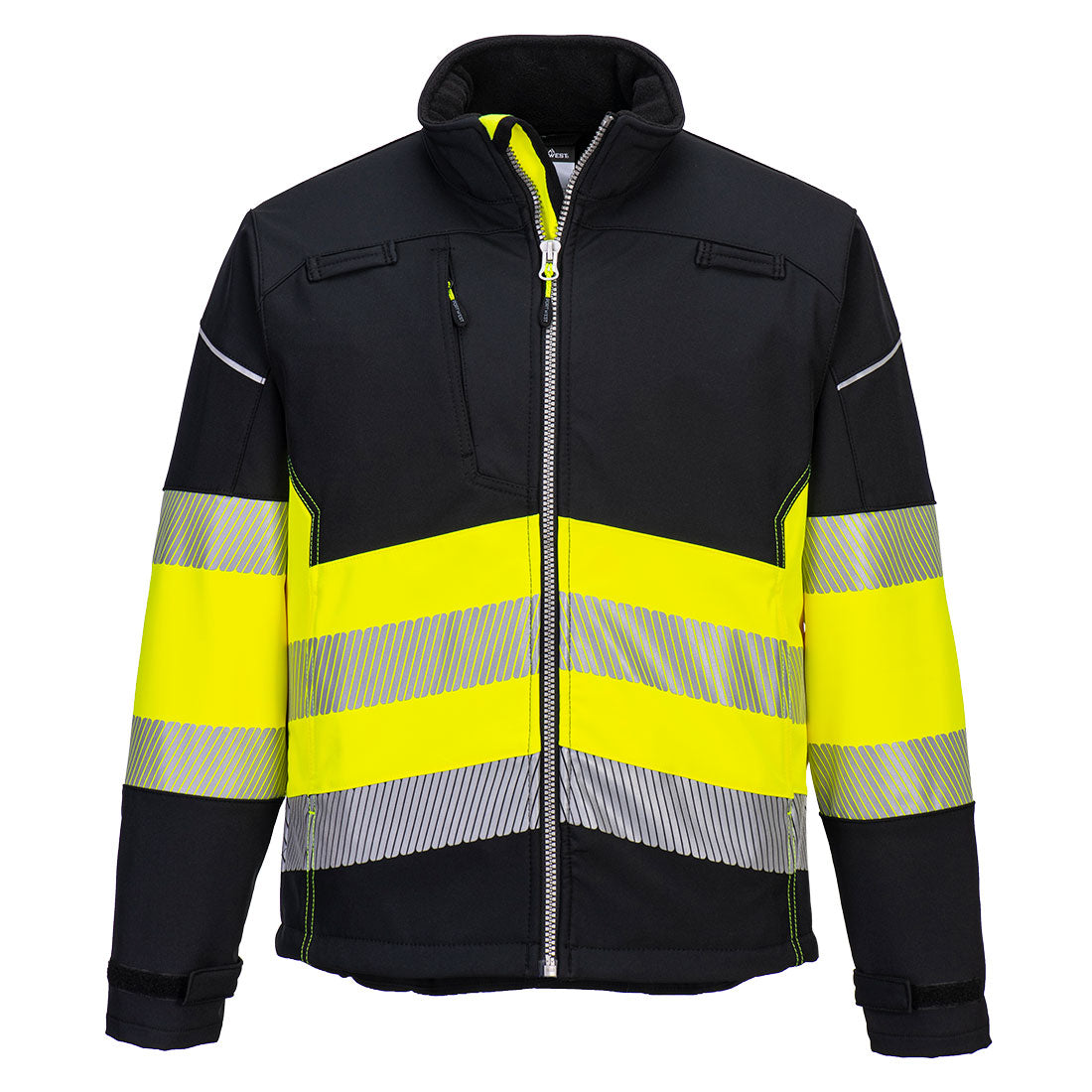 Portwest PW375 PW3 Hi-Vis Class 1 Softshell (3L) - Black/Yellow, front