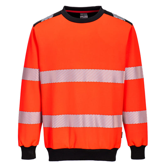 Portwest PW379 PW3 Hi-Vis Sweatshirt - Black, front