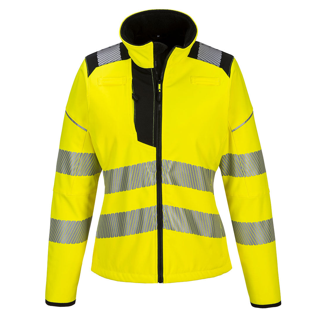 Portwest PW381 PW3 Hi-Vis Women's Softshell - Yellow/Black, front