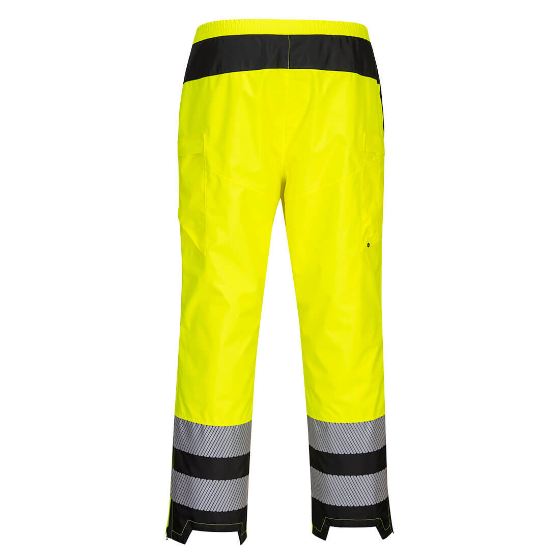 Portwest PW386 PW3 Hi-Vis Women's Rain Pants - Yellow/Black, back