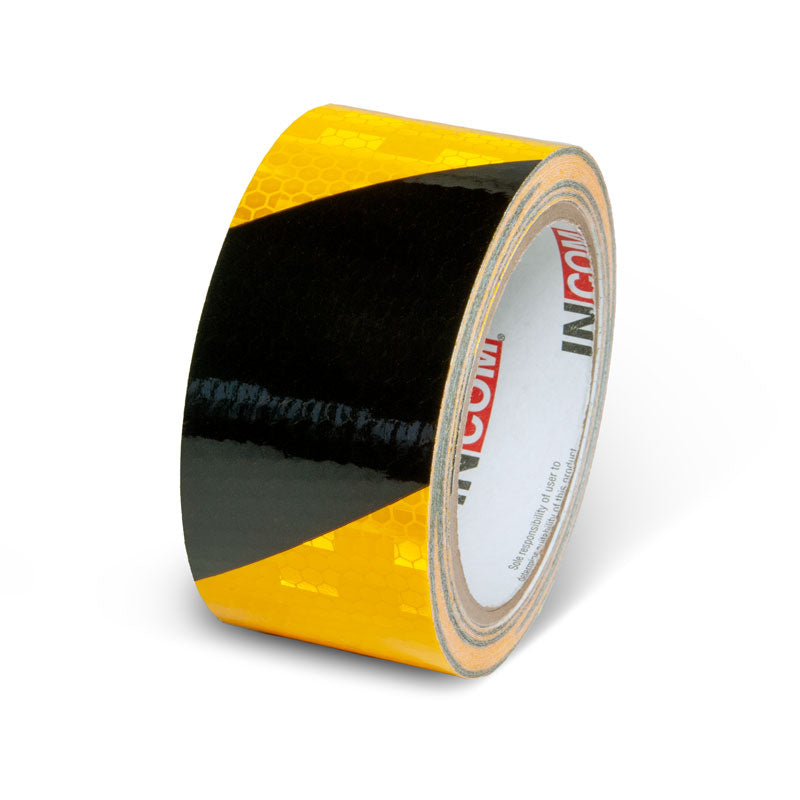 INCOM Prismatic Hazard Stripe Tape Yellow/Black 2 in