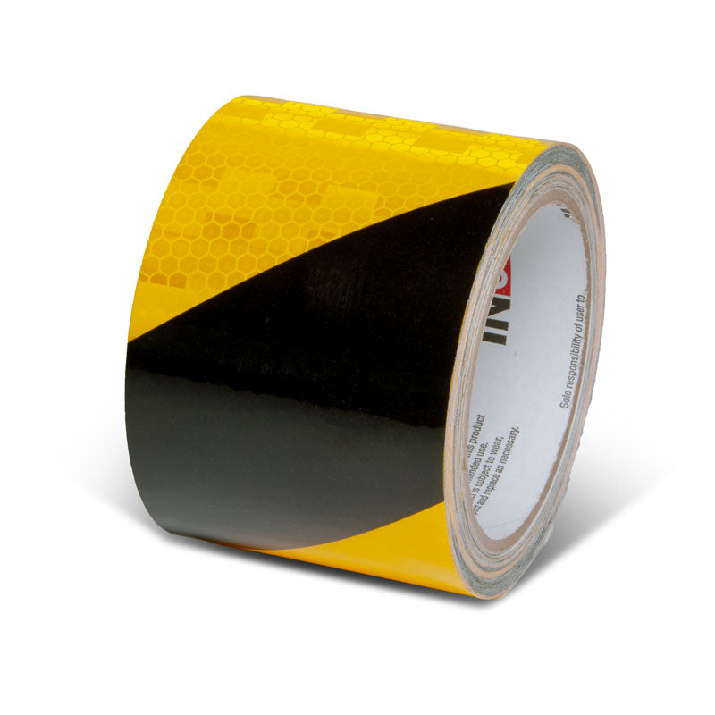 INCOM Prismatic Hazard Stripe Tape Yellow/Black 3 in