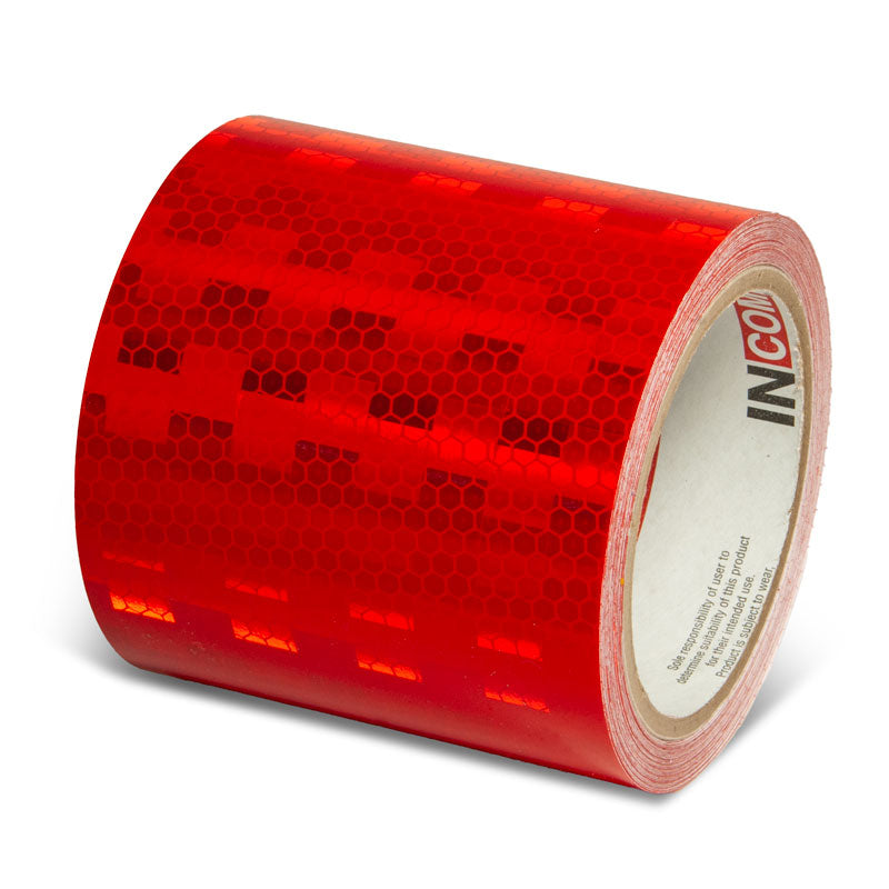 INCOM Prismatic Solid Color Tape Red 4 in