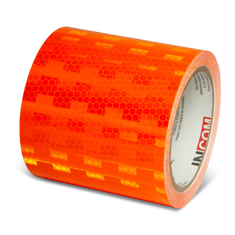 INCOM Prismatic Solid Color Tape Orange 4 in