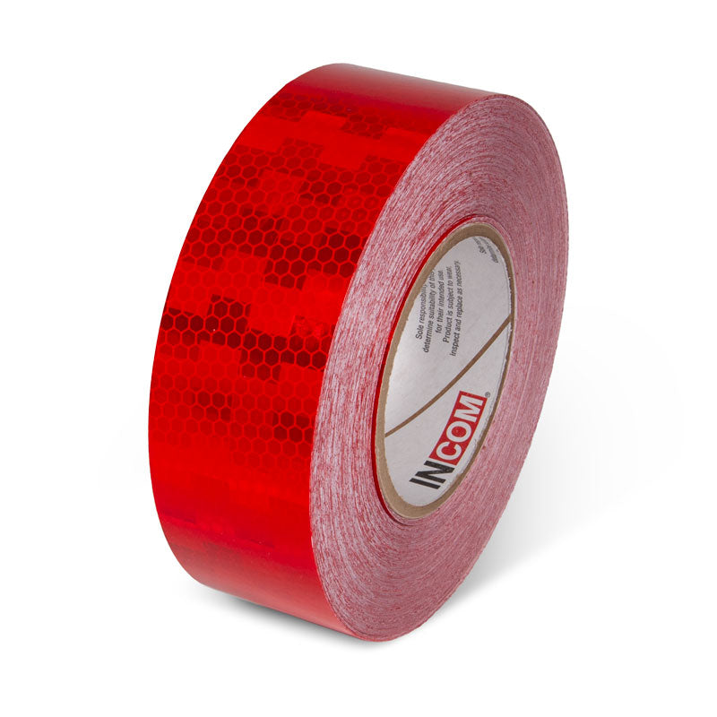 INCOM Prismatic Solid Color Tape 150 ft Red 2 in