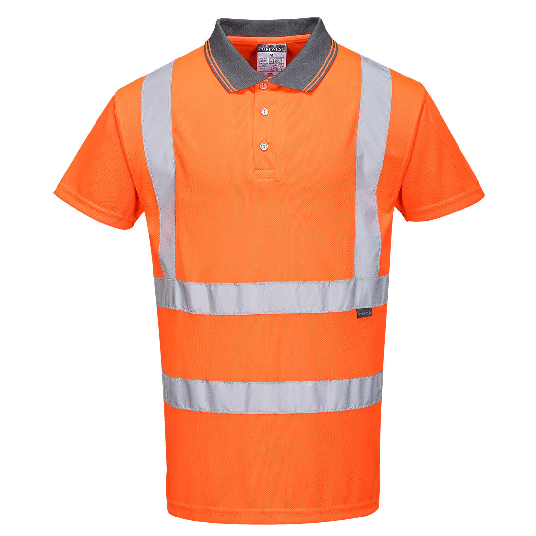 Portwest RT22 Hi-Vis Polo Shirt S/S - Orange, front