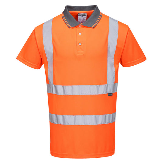 Portwest RT22 Hi-Vis Polo Shirt S/S - Orange, front