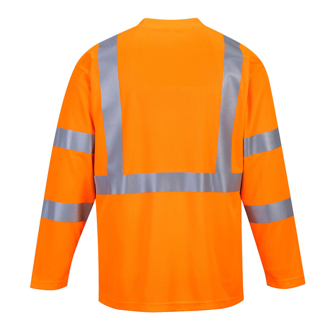 Portwest S191 Hi-Vis Long Sleeve Pocket T-Shirt - Orange, back