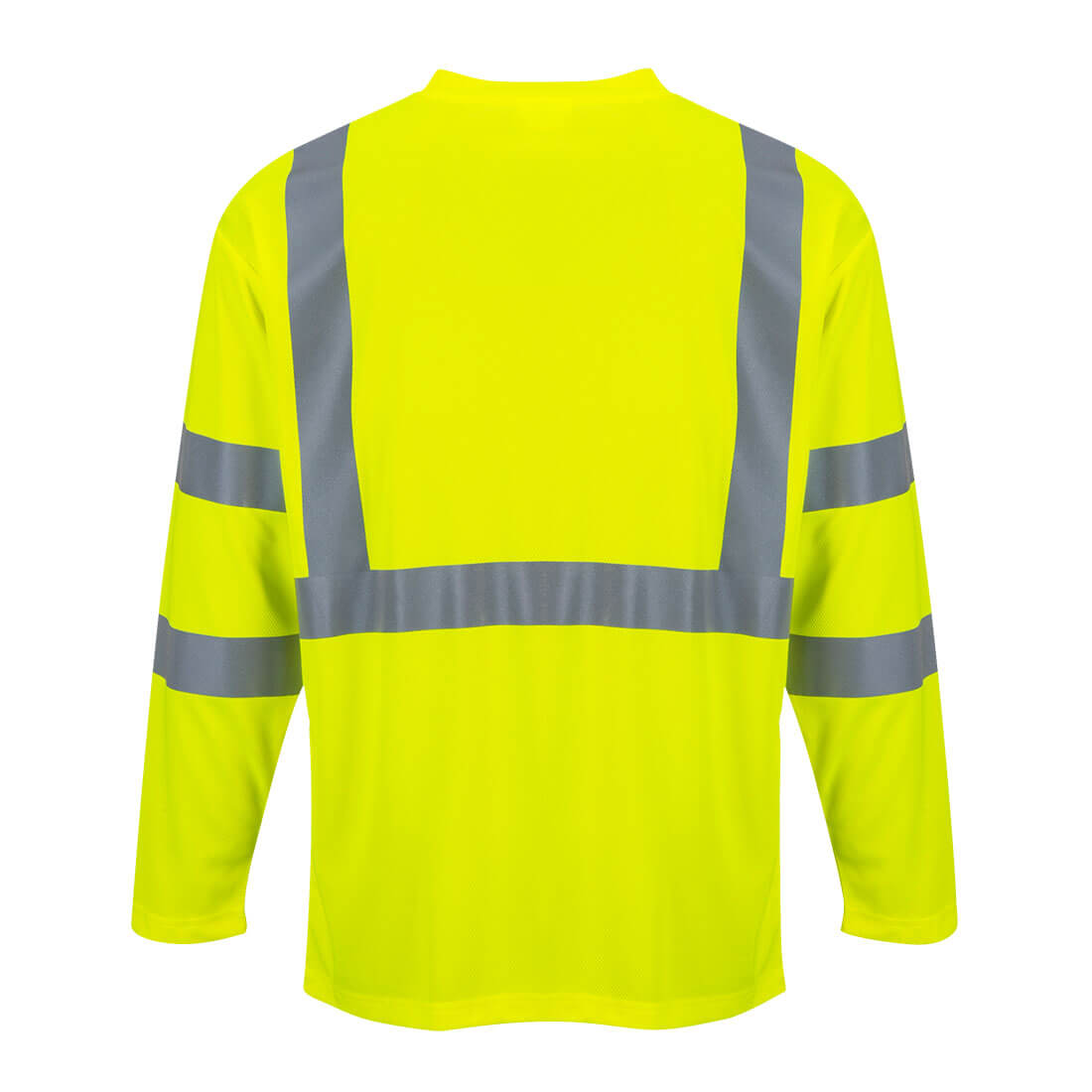 Portwest S191 Hi-Vis Long Sleeve Pocket T-Shirt - Yellow, back