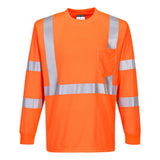 Hi-Vis Long Sleeve Ribbed Cuff T-Shirt