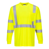 Hi-Vis Long Sleeve Ribbed Cuff T-Shirt