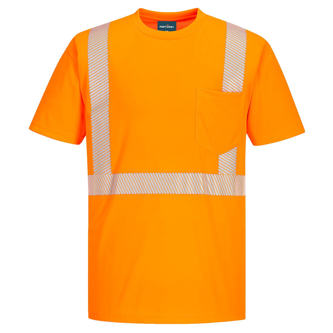 Portwest S194 Hi-Vis Segmented Tape T-Shirt S/S - Orange, front