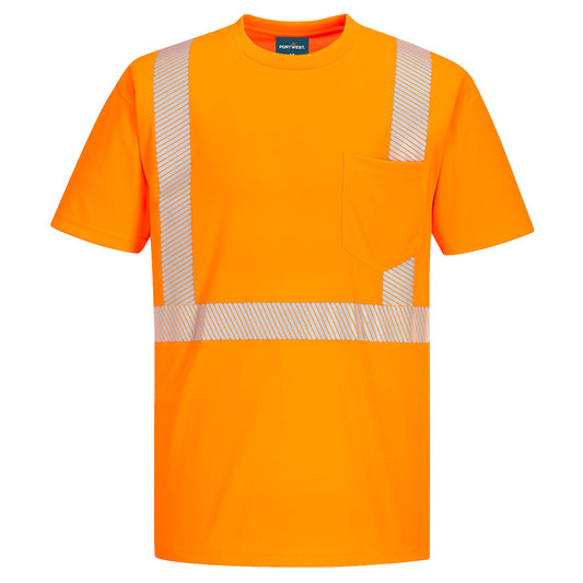 Portwest S194 Hi-Vis Segmented Tape T-Shirt S/S - Orange, front