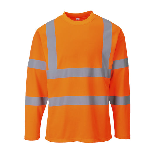 Portwest S278 Hi-Vis Cotton Comfort T-Shirt L/S - Orange, front