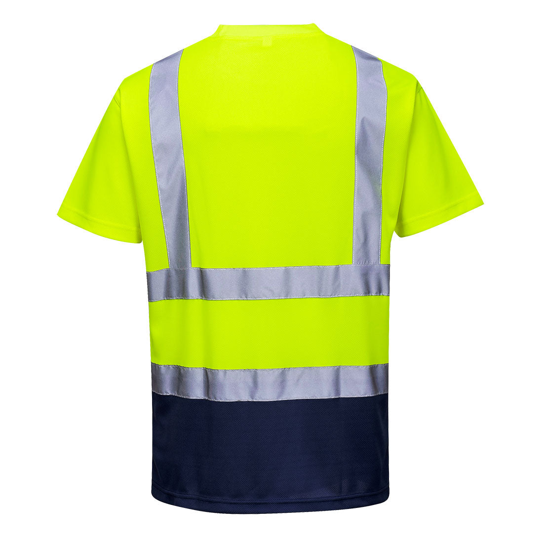 Portwest S378 Hi-Vis Contrast T-Shirt S/S - Yellow/Navy, back