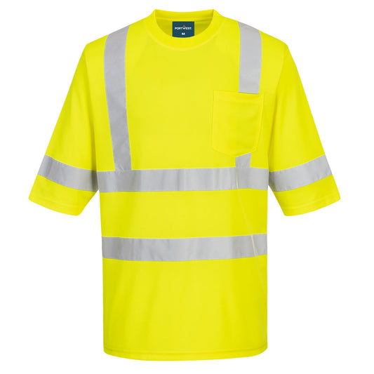 Portwest S393 Dayton Hi-Vis Class 3 T-Shirt S/S - Yellow, front