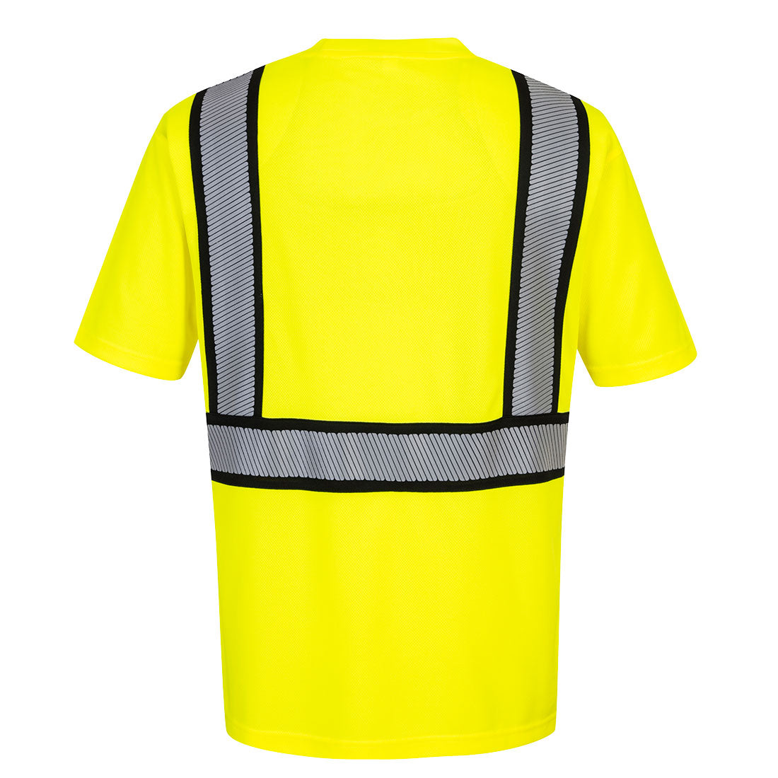 Portwest S395 Detroit Hi-Vis Contrast Tape T-Shirt S/S - Yellow/Black, back