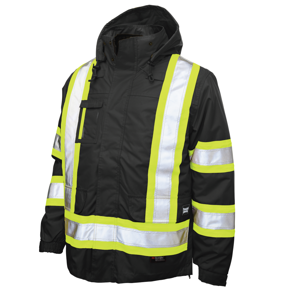 Tough Duck S426 5-In-1 Safety Jacket Black front
