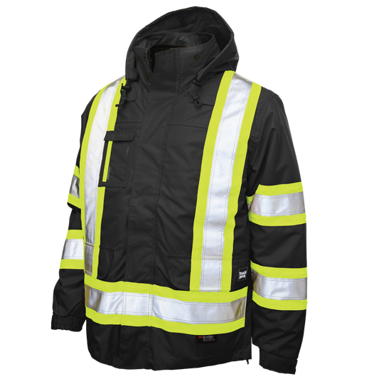 Tough Duck S426 5-In-1 Safety Jacket Black front