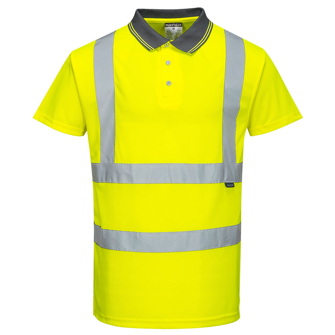 Portwest S477 Hi-Vis Polo Shirt S/S - Yellow, front