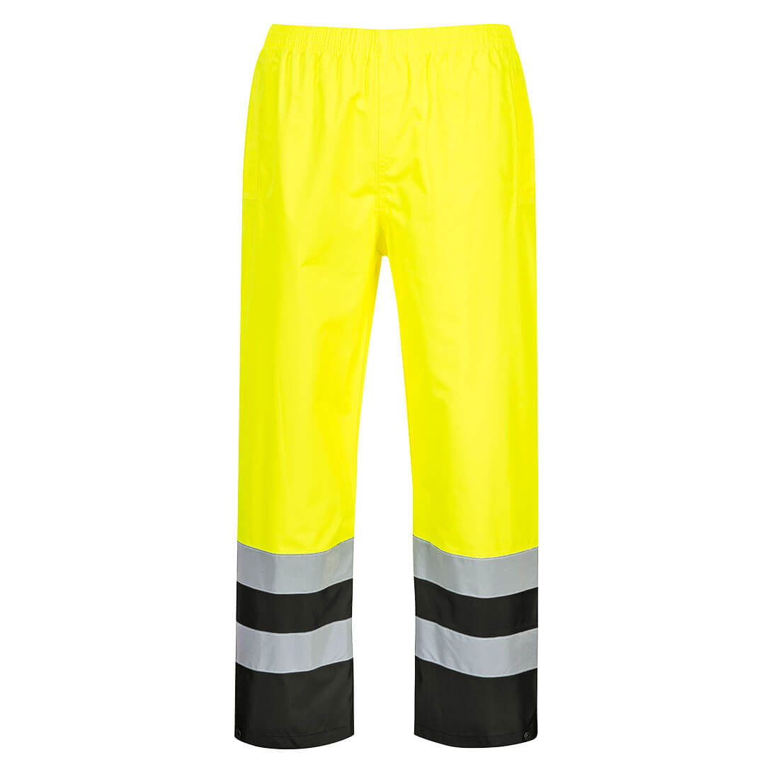 Portwest S486 Hi-Vis Two Tone Traffic Pants - Yellow/Black, front