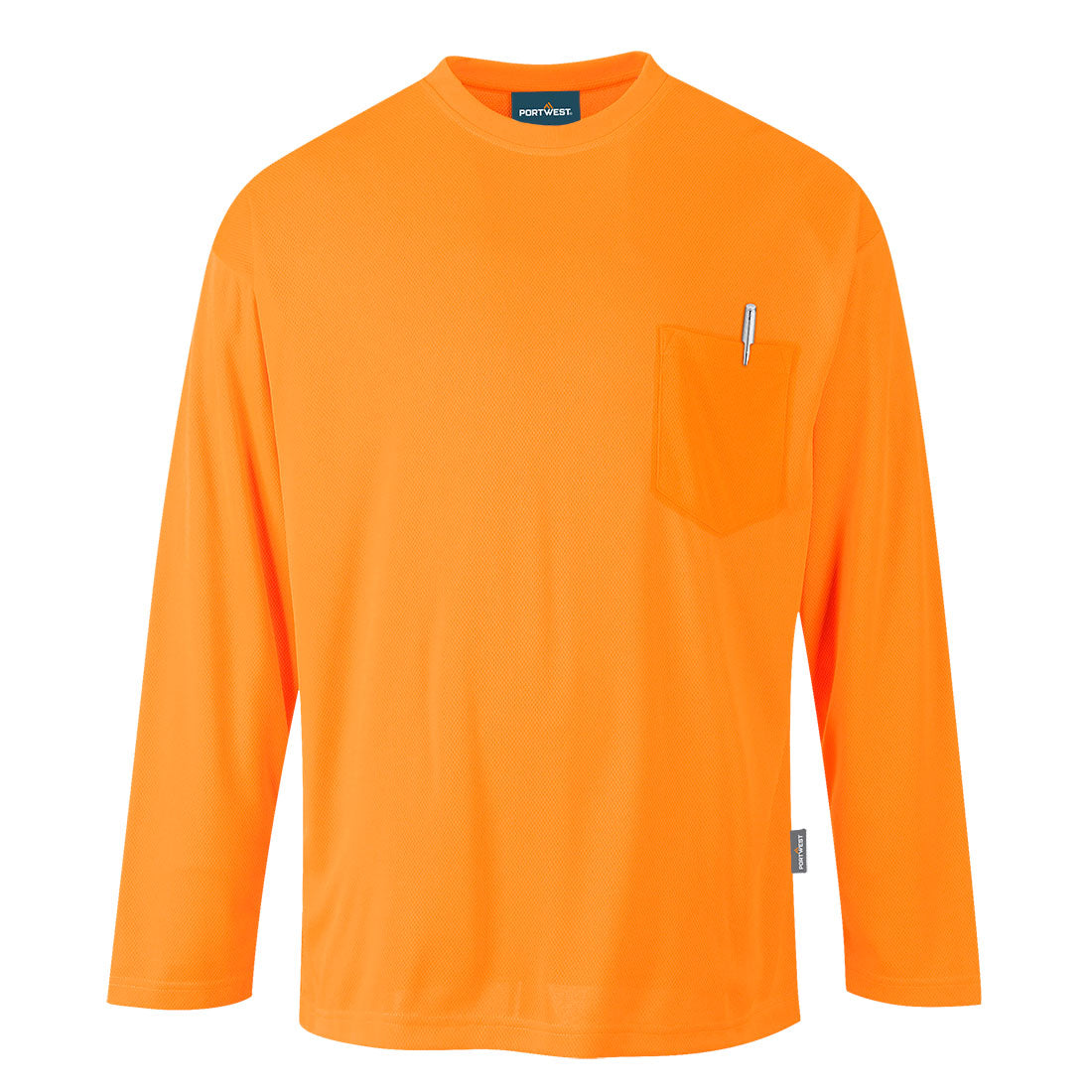 Portwest S579 Non Ansi Pocket T-Shirt L/S - Orange, front