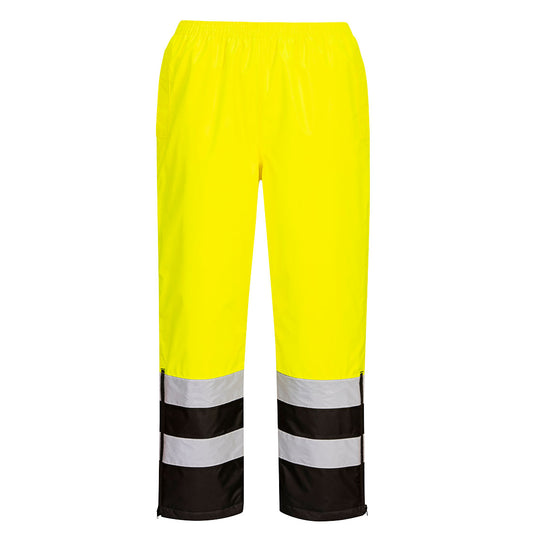 Portwest S598 Hi-Vis Contrast Winter Pants - Yellow/Black, front