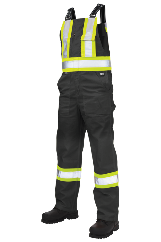 Tough Duck S769 safety bib overall Black front