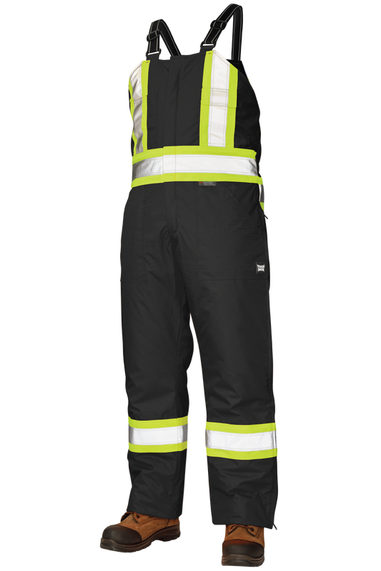 Tough Duck S798 Poly Oxford Insulated Safety Bib Overall Black
