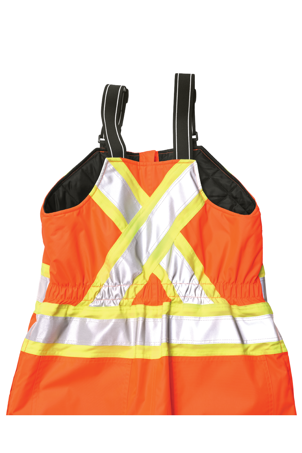 Tough Duck SB08 Women's Poly Oxford Insulated Safety Bib - Fluorescent Orange