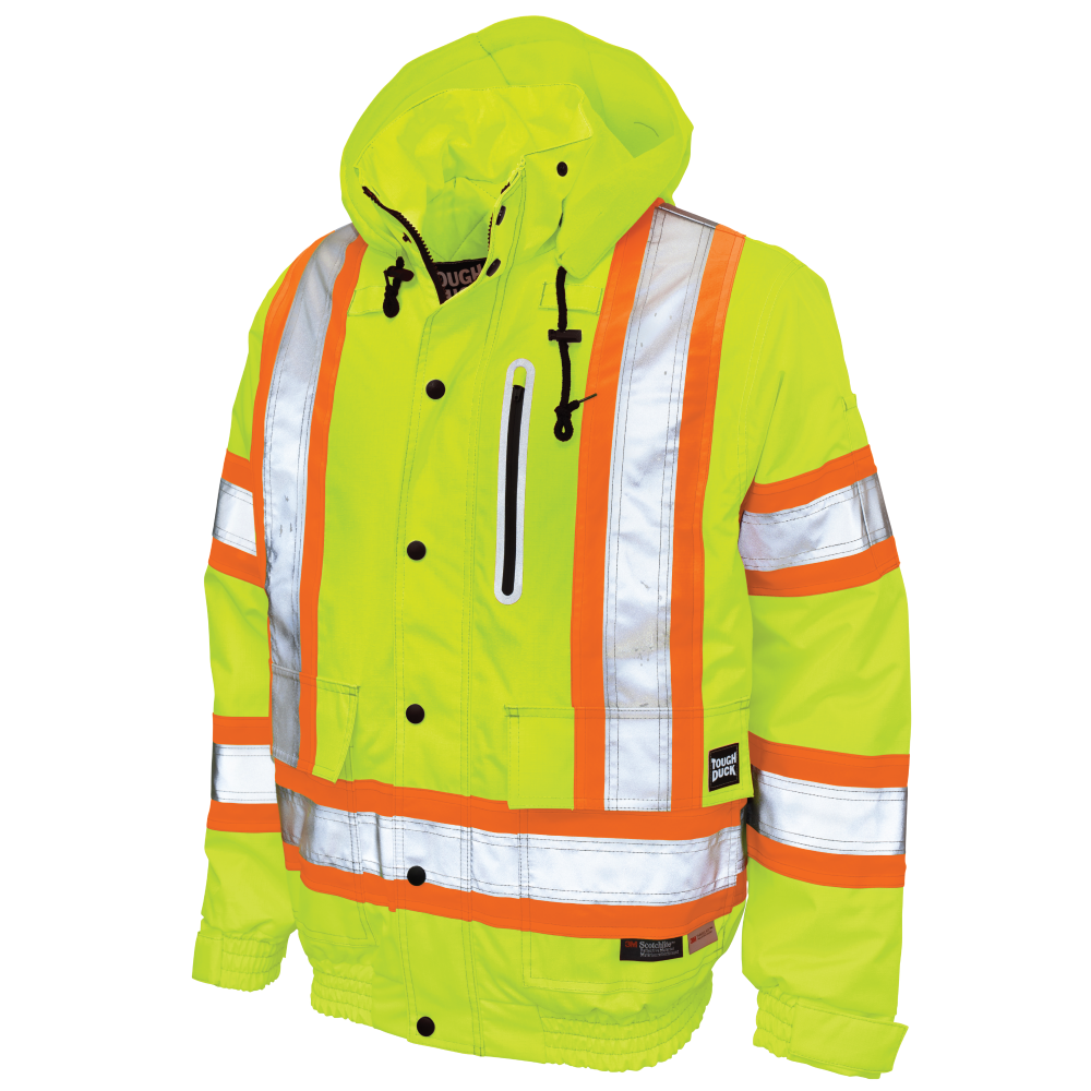Tough Duck SJ20 Ripstop Safety Bomber - Fluorescent Green